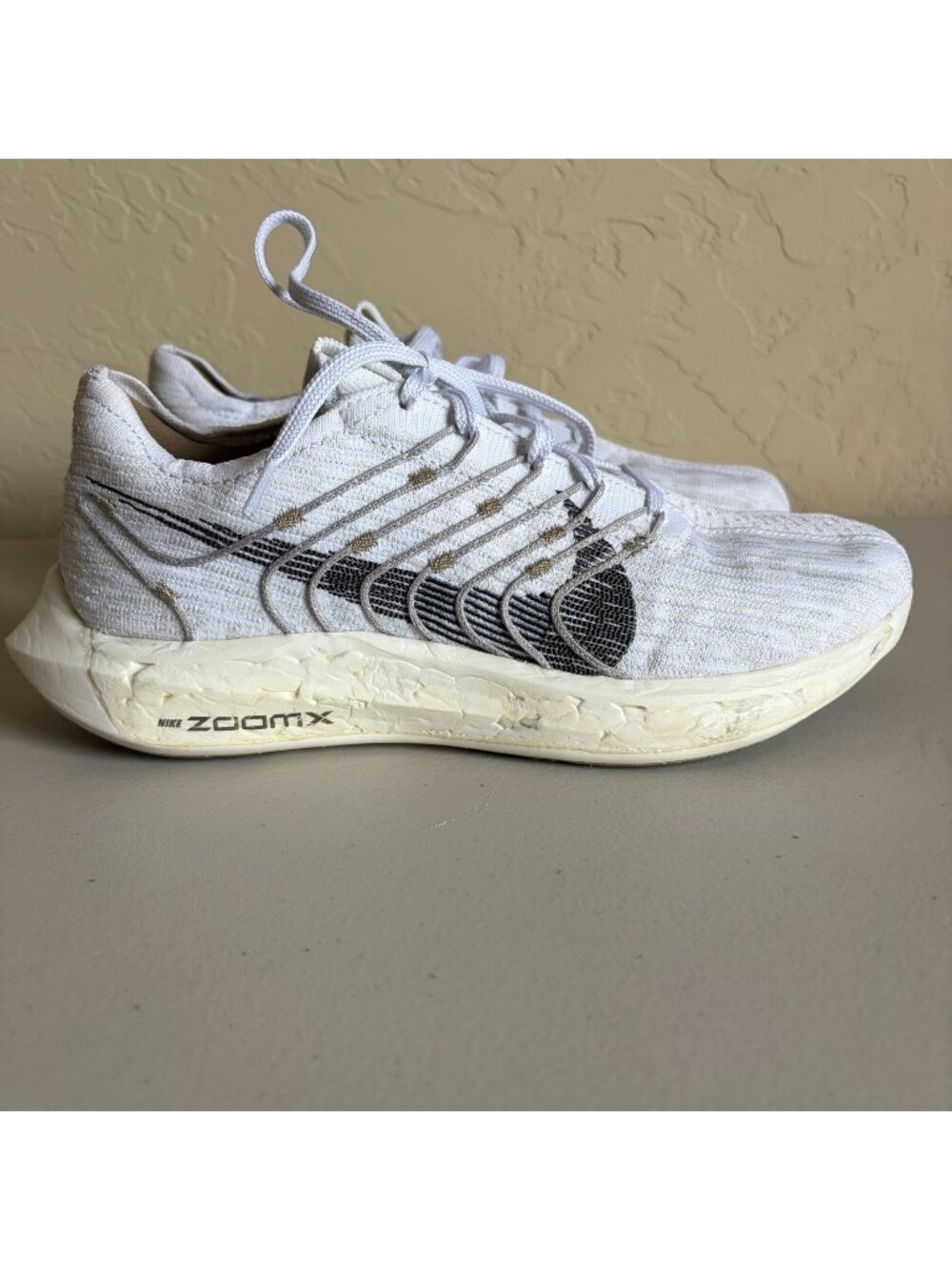 NIKE Pegasus Turbo Next Nature Running Shoes Men's US 8 ZoomX Foam Midsole White